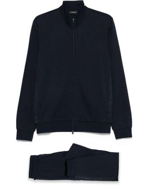 Emporio Armani Cotton Blend Tracksuit - Blue
