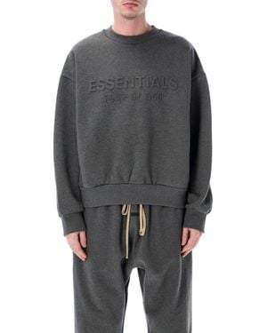 Essentials x Fear Of God 90S Fit Embossed Logo Sweatshirt - Grey