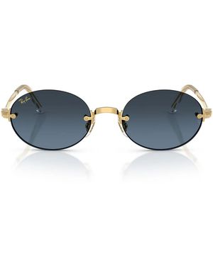 Ray-Ban Sonnenbrille Rb3929 001/S2 X Asap Rocky Gold Arista/Blue Gradient Unisex - Blau