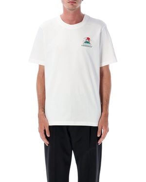CASABLANCA Montagne Ondulee T-Shirt - Weiß
