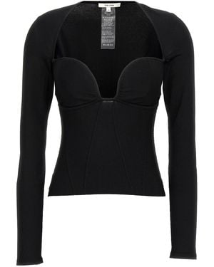 Nensi Dojaka "Bustier" Top - Nero