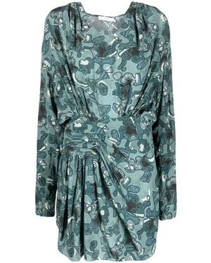 IRO Fontana Printed Short Dress - Green