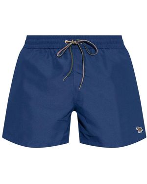 Paul Smith Badeshorts Mit Logo-Patch - Blau