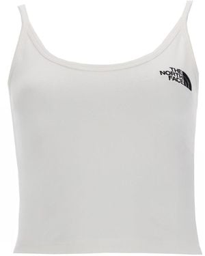 The North Face Logo Scoop Neck Top - White