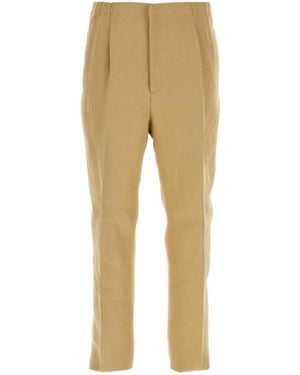 Fendi Camel Paper Pant - Natural
