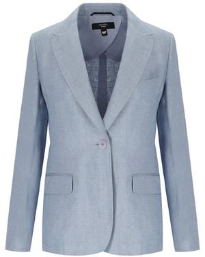 Weekend by Maxmara Nalut Single Breasted Blazer - Blue