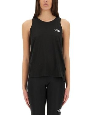 The North Face Logo Round Neck Top - Black