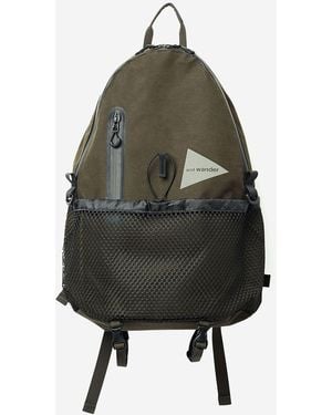 and wander Cotton Blend Backpack With Mesh Pocket - Black
