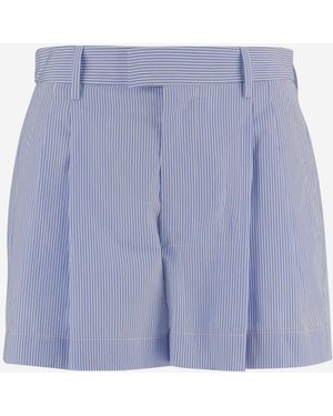 ARMARIUM Shorts de algodón con estampado de rayas - Azul