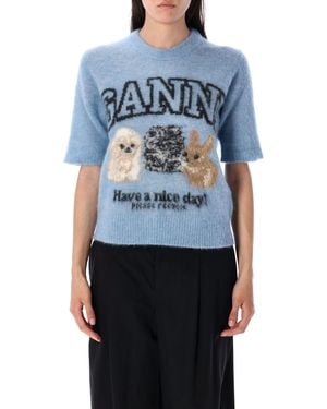 Ganni Jumpers - Blue