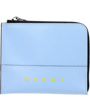 Marni Coin Portfolio Man Polyurethanblau/Blau
