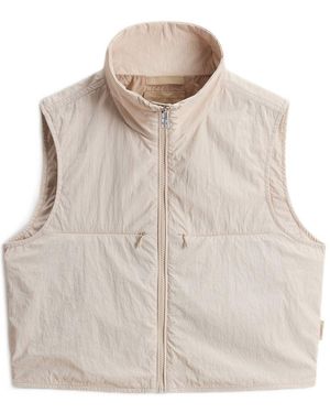 Woolrich Nylon-Weste mit Reißverschluss - Natur