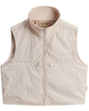 Woolrich Nylon Zipped Vest - Natural