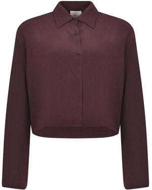 Alysi Shirt Made Of Silk - Purple