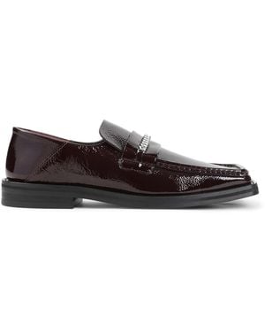 Martine Rose Fold Back Bovine Leather Loafers - Black