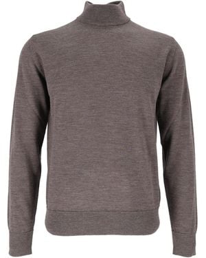 Ballantyne Pullover mit halbem T-Ausschnitt - Grau