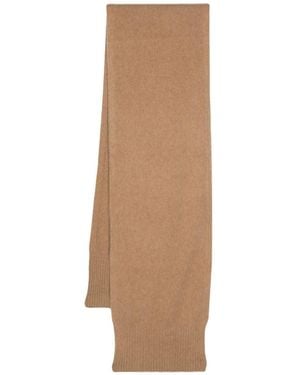 Paura Ribbed-Edge Virgin Wool Scarf - Natural