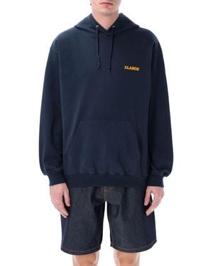 X-Large Chenille Slanted Og Hoodie - Blue