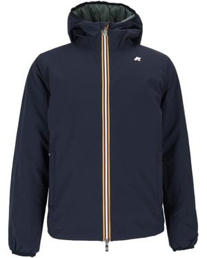 K-Way Jack St Warm Double Corto Short Padded Jacket - Blue