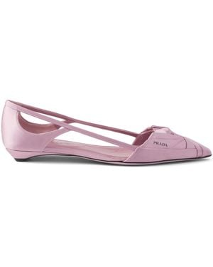 Prada Roze Satijnen Ballerina's