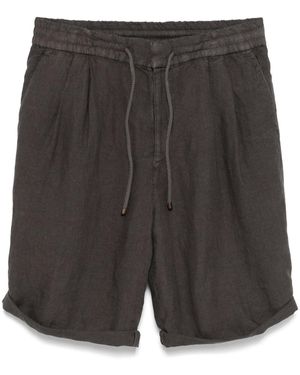Brunello Cucinelli Shorts Aus Leinen - Grau