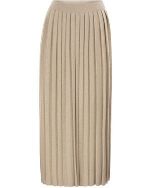 Fabiana Filippi Long Pleated Skirt - Natural