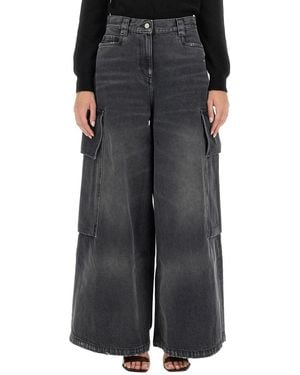 Palm Angels Wide Parachute Jeans - Black