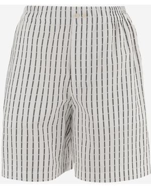 Jacquemus Cotton Shorts With Logo - White