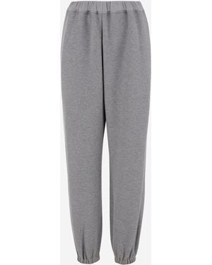 Carven Cotton Blend Jogging Trousers - Grey