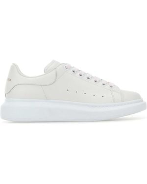 McQueen Leather Trainers - White