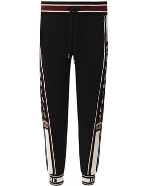 Dolce & Gabbana Pantaloni jogger crown dg royals neri - Nero