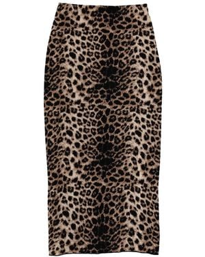 Circus Hotel Jacquard Midi Skirt - Black