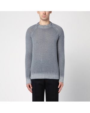 Drumohr Cashmere Crew Neck Jumper - Grey