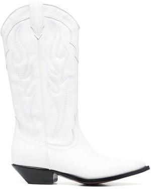 Sonora Boots Santa Fe Leder Western Stiefel - Weiß