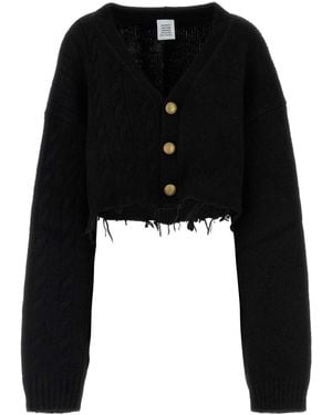 Vetements Alpaca Blend Cardigan - Black