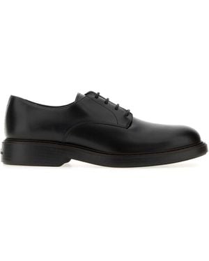 Hogan Leather H704 Lace Up Shoes - Black