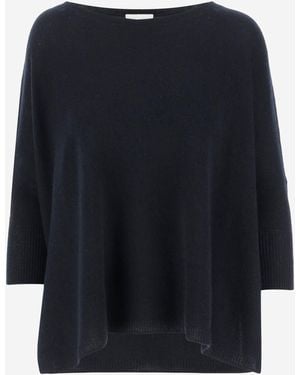 Allude Wool Blend Pullover With Rhinestones And Studs - Black