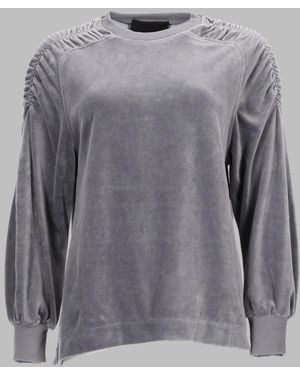 Alberta Ferretti Chic Chenille Sweatshirt With Stylish Design - Grey