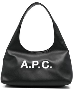 A.P.C. Shopper Mit Logo-Print - Schwarz