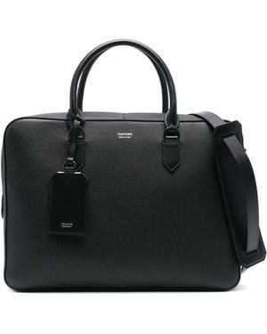Tom Ford Black Calf Leather Messanger Bag
