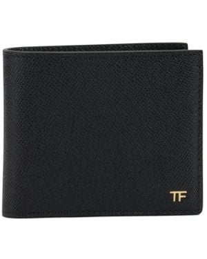 Tom Ford Tweevoudige Portemonnee Van Klein Leer - Zwart