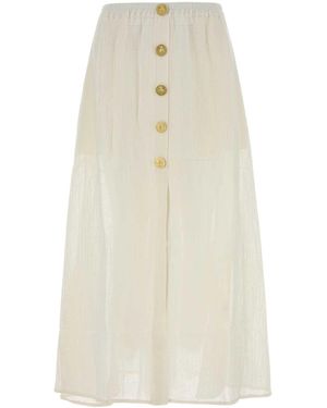 LeKasha Skirt With Coins - White