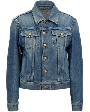 Golden Goose Golden W's Regular Jacket Medium Stone Washed Denim - Blue