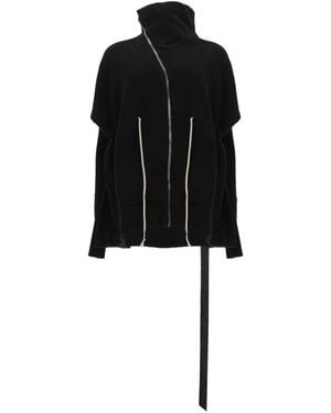 Rick Owens Oversized Organic Cotton-Jersey Hoodie - Black