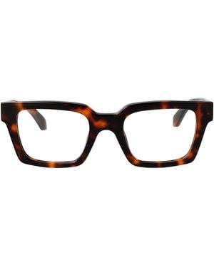 Off-White c/o Virgil Abloh Shiny Havana Acetate Glasses - Black