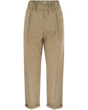 Brunello Cucinelli Track Five Pocket Trousers - Natural