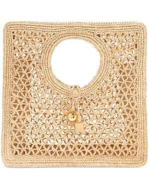 Jacquemus Le Petit Carre Spiaggia Rafia Borse - Metallizzato