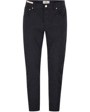 PT Torino Five-Pocket-Hose aus Stretch-Baumwolle - Blau
