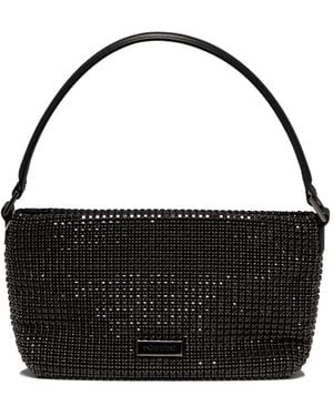 Self-Portrait "Diamantè Small Hobo" Shoulder Bag - Black