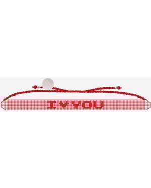 Sorbet Island Glass Pearl Armband - Rot